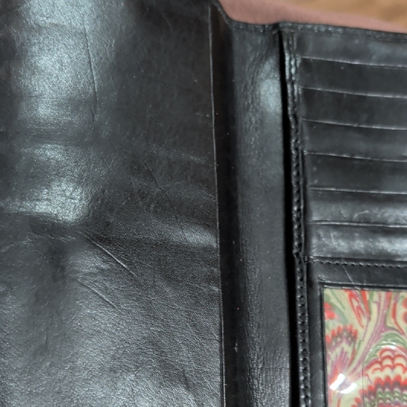 Dooney & Bourke Dark Brown Leather Wallet with Gold Plaque - Picture 4 of 5